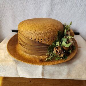 Vintage Floral Cottagecore Straw Hat Cappelli